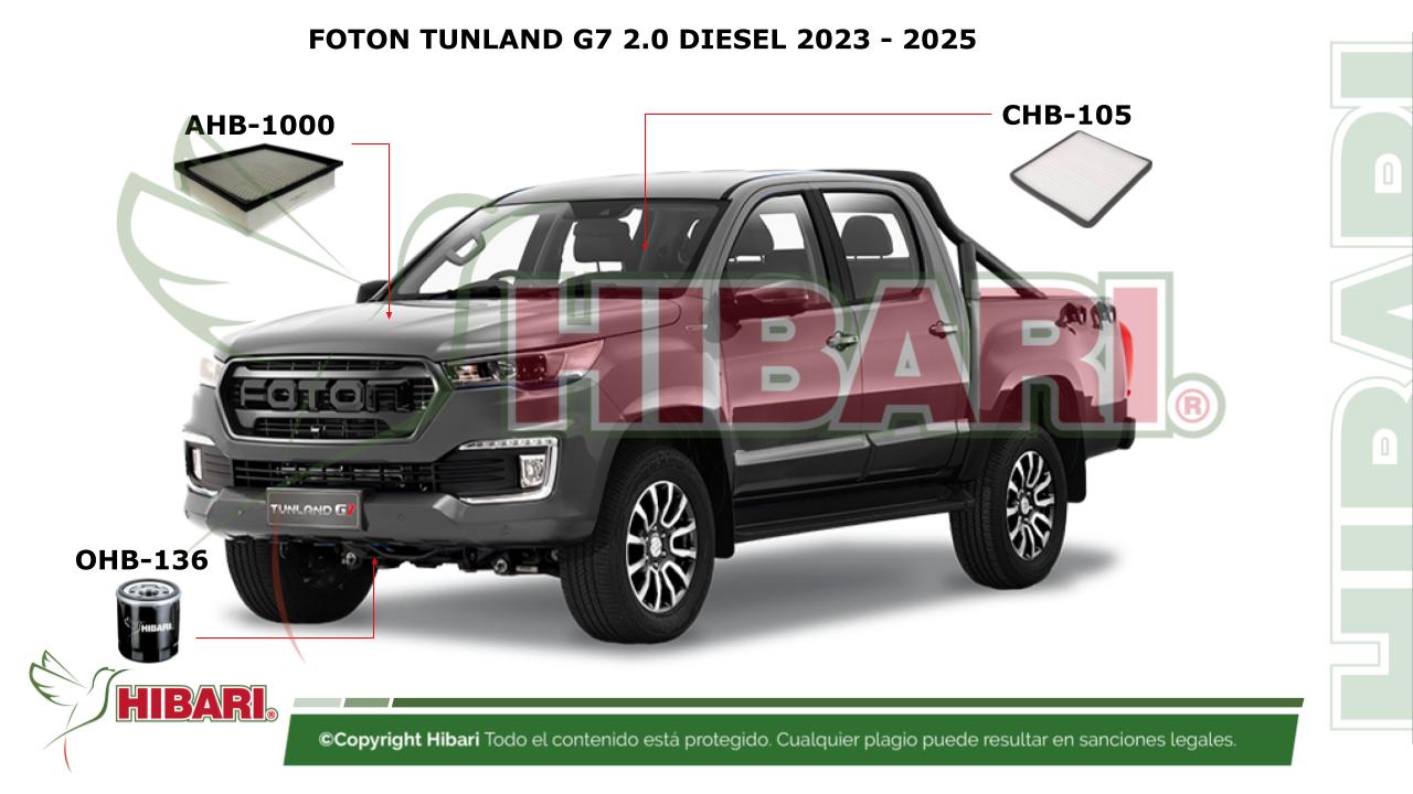 En este momento estás viendo FOTON TUNLAND G7 2.0 DIESEL 2023 – 2025